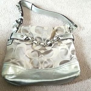 Silver Coach bag